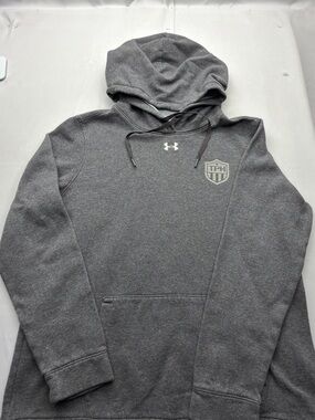 Under Armour Men’s Gray Crewneck Hooded Pullover Sweatshirt